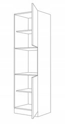 Szafka kuchenna CLEO 60x210x57 cm słupek do zabudowy piekarnika szara dąb artisan - Miniaturka zdjęcia nr 2