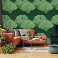 Tapeta zielone liście natura przyroda do salonu  - Miniaturka zdjęcia nr 6