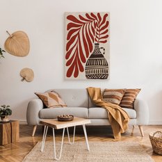 Duży Obraz Na Płótnie Azteckie Wzory Rośliny Abstrakcja Boho 80x120cm - Miniaturka zdjęcia nr 3