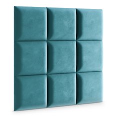 Panele tapicerowane 50x50 na ścianę magic velvet morski - Miniaturka zdjęcia nr 3