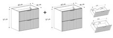 Szafka łazienkowa FLOW 120 cm z blatem biały - Miniaturka zdjęcia nr 15