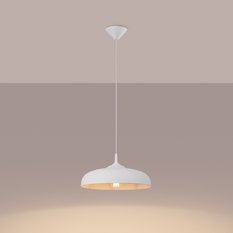 Lampa wisząca GINA biała 74x38x38cm nowoczesna E27 do salonu - Miniaturka zdjęcia nr 3