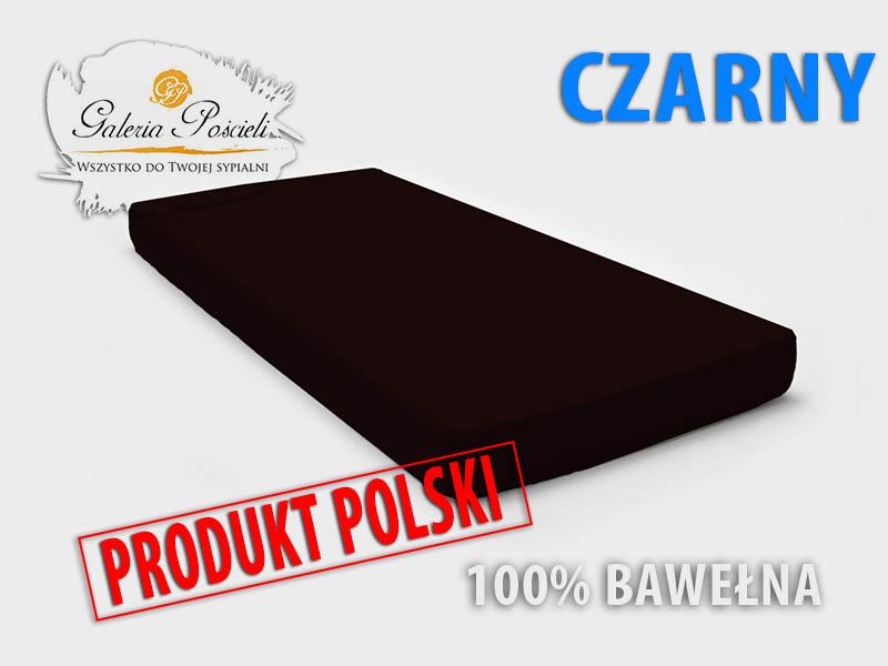 Prześcieradło bawełniane JERSEY 120x200cm CZARNY nr. 2