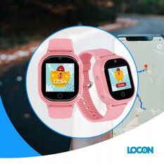 Zegarek smartwatch opaska dla dzieci Locon Watch Lite GPS różowy - Miniaturka zdjęcia nr 5