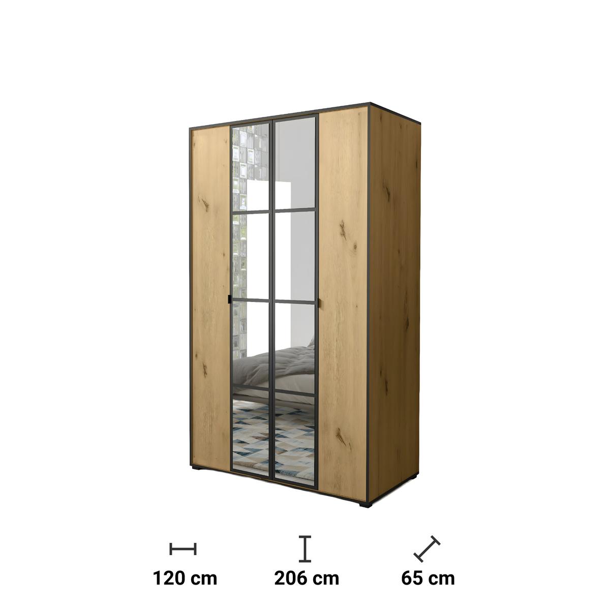 Szafa Oslo I 120 cm do sypialni przedpokoju garderoby dąb nr. 2