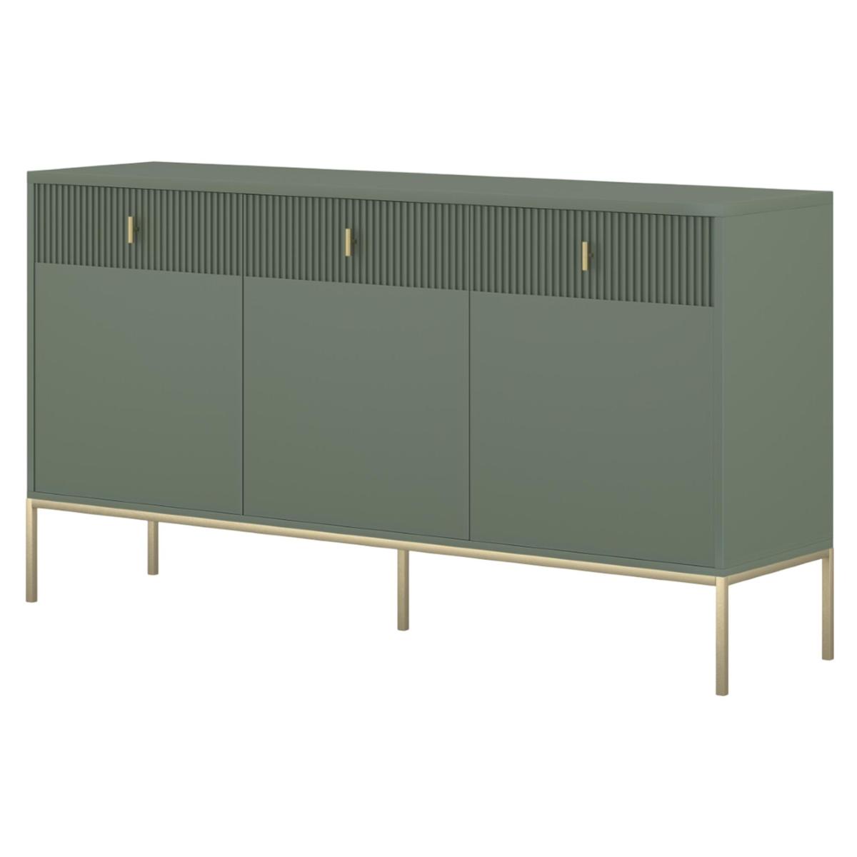 Komoda Maggiore 154 cm 3D3S smoke green złoty biały nr. 3