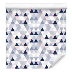 Tapeta Pastelowe TRÓJKĄTY Wzór Geometryczny Dekor 53x1000  - Miniaturka zdjęcia nr 4