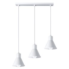 Lampa wisząca TALEJA 3 biała 120x14x45cm nowoczesna G9 do salonu - Miniaturka zdjęcia nr 1