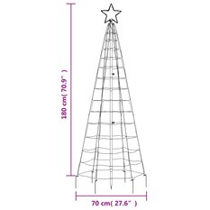 Choinka z lampek, z kołkami, 220 kolorowych LED, 180 cm - Miniaturka zdjęcia nr 11