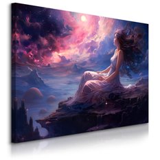 Obraz Na Płótnie Abstrakcyjna Kobieta Bajkowa Kraina 120x80 Dekoracja Nowoczesna - Miniaturka zdjęcia nr 1