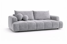 Kanapa rozkładana trzyosobowa Mediolan 250 cm BLUVEL 03 sofa z funkcją spania szary velvet - Miniaturka zdjęcia nr 2