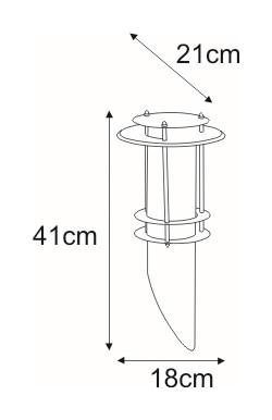 Kinkiet K-LP238 TARES 18x41x21 cm do ogrodu chrom nr. 2
