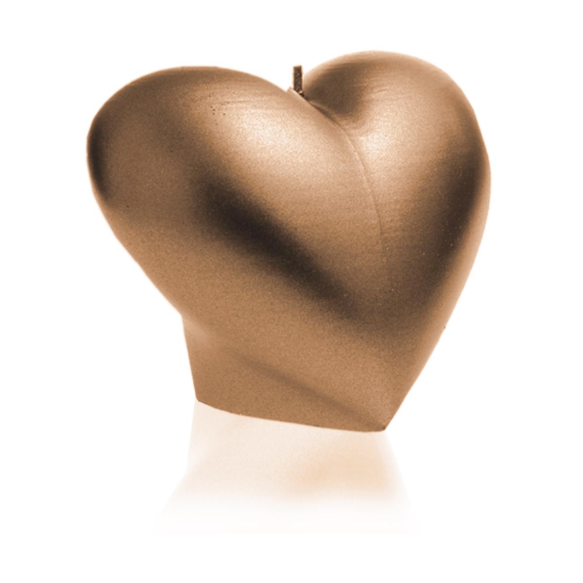 Świeca Heart Smooth Classic Gold