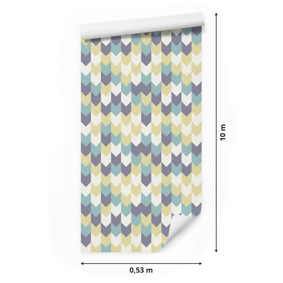 Tapeta kolorowe wzory geometryczne, styl nowoczesny  nr. 2