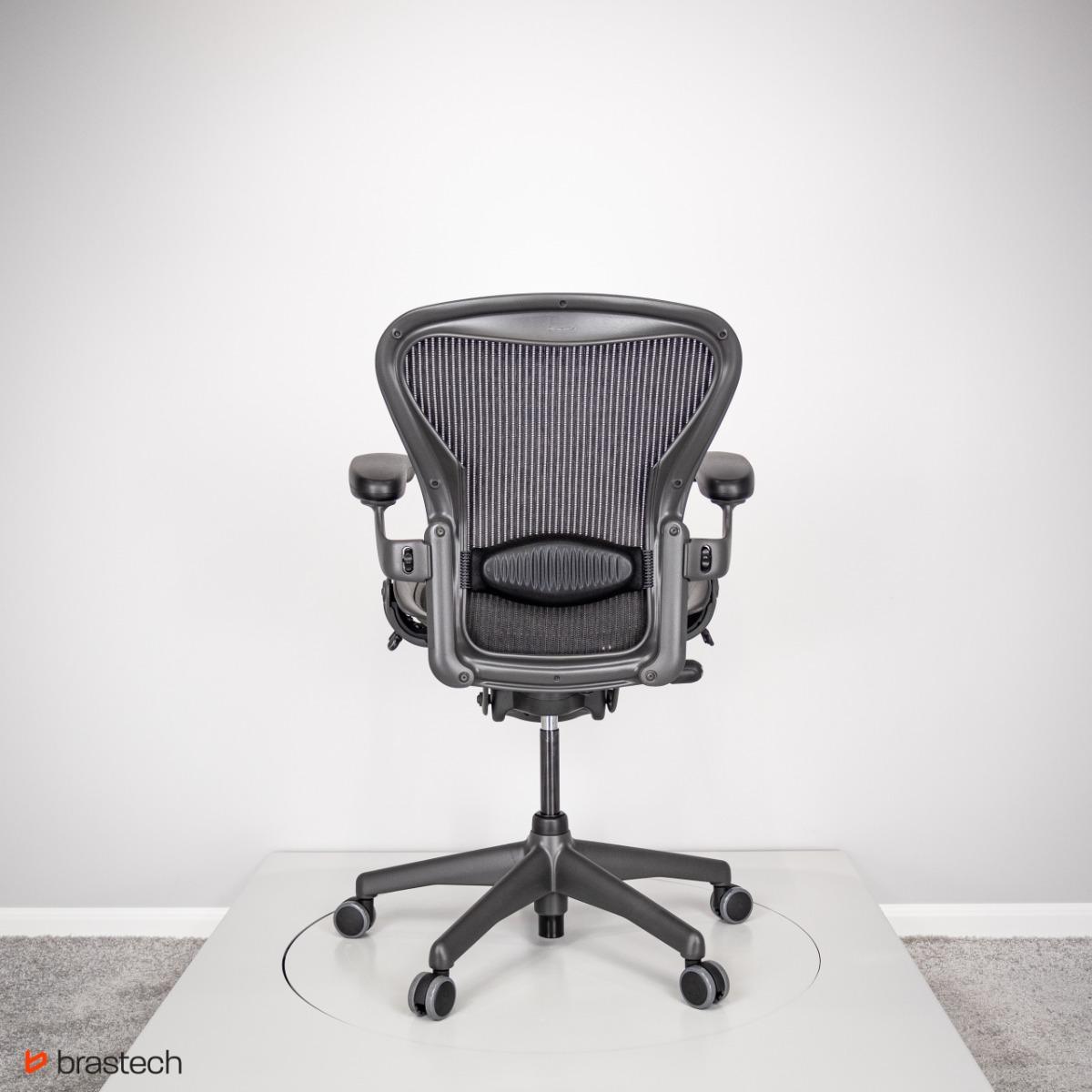 Fotel biurowy Herman Miller Aeron Classic 66 cm do biura pokoju sypialni czarny  nr. 6