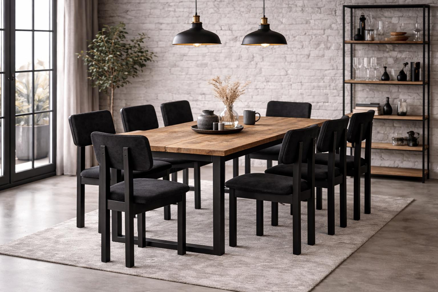 Krzesło drewniane do jadalni NILO tapicerowane czarny/siedzisko czarne velvet  nr. 2