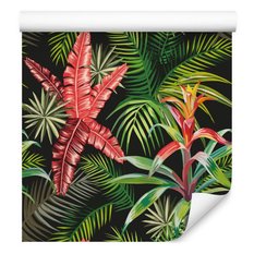 Tapeta Tropikalne LIŚCIE Palmowe Egzotyczne Kwiaty 53x1000 - Miniaturka zdjęcia nr 6