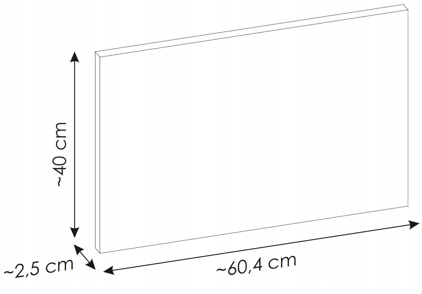 Szafka Łazienkowa Z Umywalką 60 cm BLAT DĄB 2 Drzwi Wisząca Ryfle NOVA BLACK nr. 3