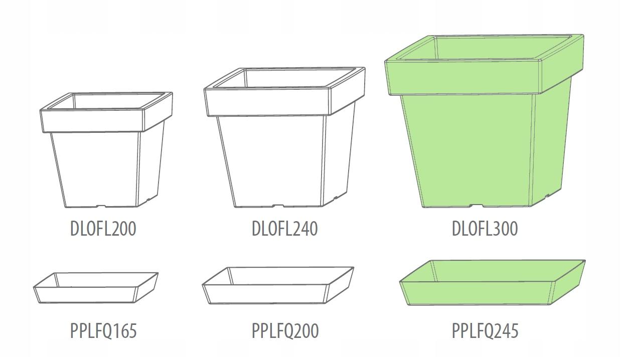 3x Donica z podstawką DLOFQ300, DLOFQ240 DLOFL300 nr. 4