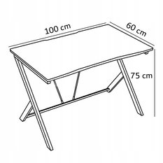 Biurko 60 cm do biura gabinetu sypialni stolik gamingowe komputerowe nowoczesne czarne - Miniaturka zdjęcia nr 10