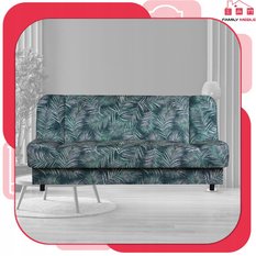 Wersalka SARA PRINT 200x95 cm niebieska liście palmy rozkładana kanapa z pojemnikiem sofa do salonu Nature - Miniaturka zdjęcia nr 2