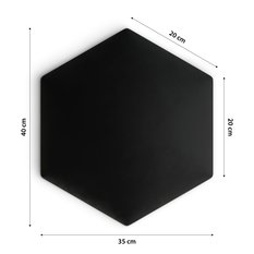 Panele tapicerowane 35x40 hexagon magic velvet czarny - Miniaturka zdjęcia nr 4