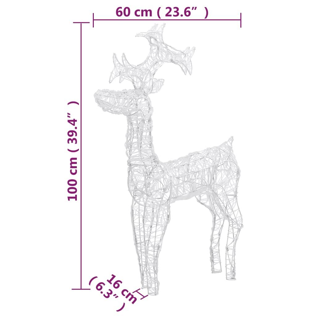 Renifery ozdobne, 2 szt., 60x16x100 cm, akryl nr. 7