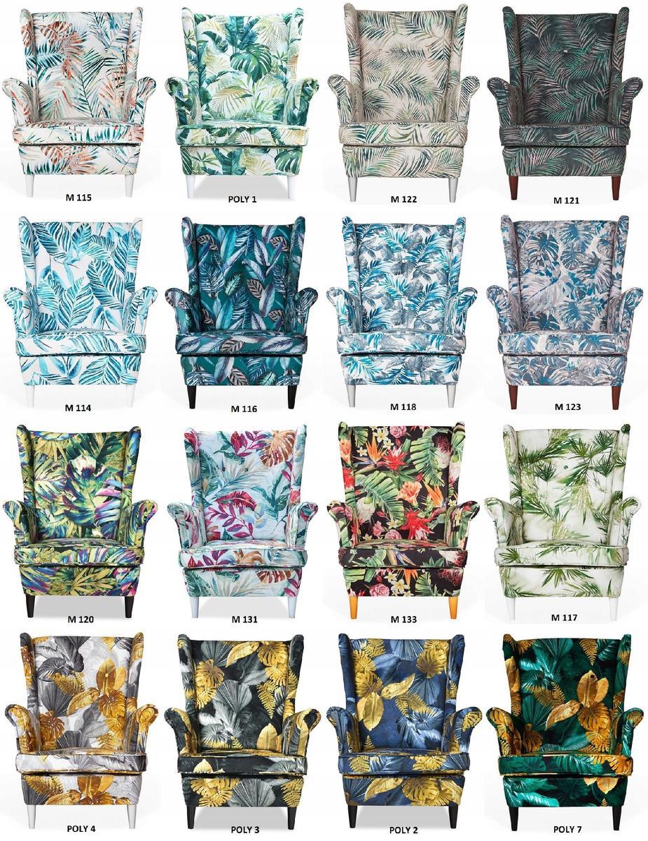 Fotel Uszak z podnóżkiem najmodniejsze liście 2021 nr. 8