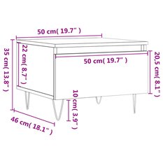 Zestaw stolików kawowych 50x46x35 cm 2 szt  czarne do salonu - Miniaturka zdjęcia nr 12