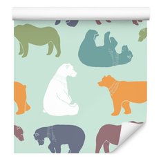 Tapeta Dla Dzieci Kolorowe NIEDŹWIADKI Polarne  - Miniaturka zdjęcia nr 8