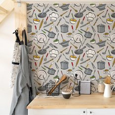 Tapeta garnki akcesoria kuchenne do kuchni jadalni  - Miniaturka zdjęcia nr 5