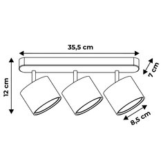 Lampa sufitowa punktowa LED Heckermann 8795316A Czarna 3x głowica - Miniaturka zdjęcia nr 8