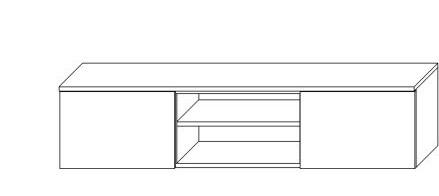 Szafka RTV ROMA 150x40x35 cm dąb sonoma biała częściowo zabudowana z uchwytami do salonu  nr. 3