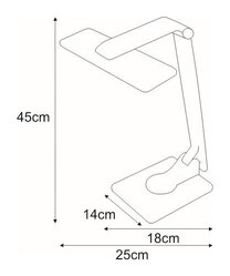 Lampka biurkowa K-BL1203 MIRO 25x45x14 cm do salonu lub pokoju biały - Miniaturka zdjęcia nr 1