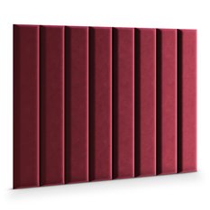  Panele tapicerowane 100x20 cm na ścianę magic velvet bordowy - Miniaturka zdjęcia nr 1