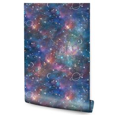 Tapeta kosmos galaxy planety do pokoju chłopca  - Miniaturka zdjęcia nr 1