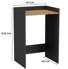 Szafka łazienkowa nad pralkę POLA NP 64x97,5x50 cm z półką do łazienki antracyt/dąb sonoma - Miniaturka zdjęcia nr 10