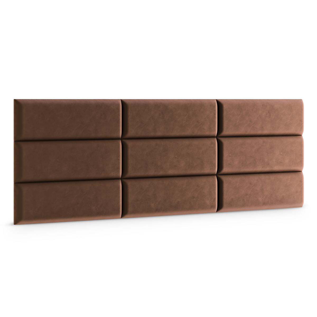  Panele tapicerowane 60x20 cm na ścianę magic velvet brązowy nr. 3