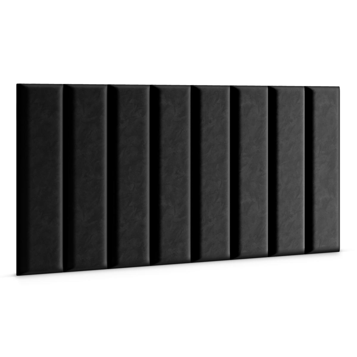 Panele tapicerowane 80x20 cm na ścianę prostokąt czarny nr. 3
