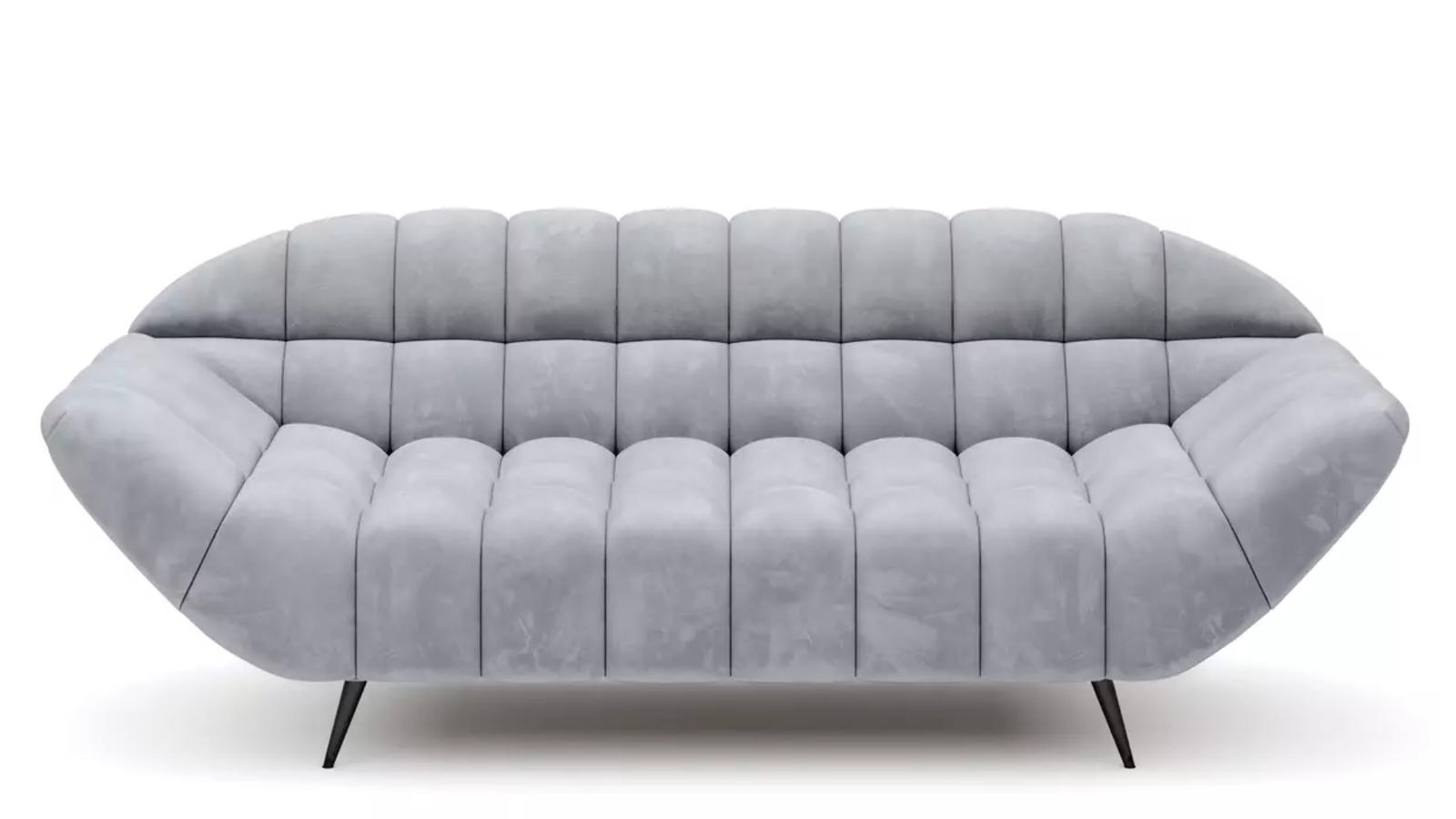 Sofa GAPPA 200x94x82 cm nowoczesna kanapa pikowana wersal jasnoszara do salonu nr. 1