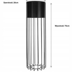  Kwietnik 70x20 cm do salonu sypialni stojący metal stojak loft druciany biały złoty - Miniaturka zdjęcia nr 6