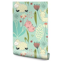 Tapeta W Rolce Owieczki KRÓLICZKI Świnki Natura 53x1000  - Miniaturka zdjęcia nr 1