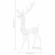 Akrylowe renifery ozdobne, 2 szt., 120 cm, kolorowe - Miniaturka zdjęcia nr 9