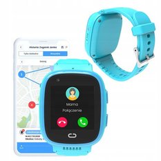 Zegarek Locon Watch Video smartwatch opaska dla dziecka GPS niebieski - Miniaturka zdjęcia nr 1