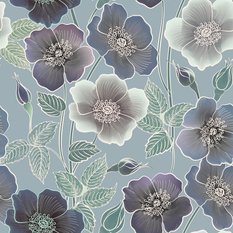 Tapeta KWIATY Rośliny w Stylu Vintage Natura Dekor - Miniaturka zdjęcia nr 6
