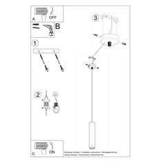 Lampa wisząca LUVO 1 105x8x8cm nowoczesna G10 do salonu - Miniaturka zdjęcia nr 5