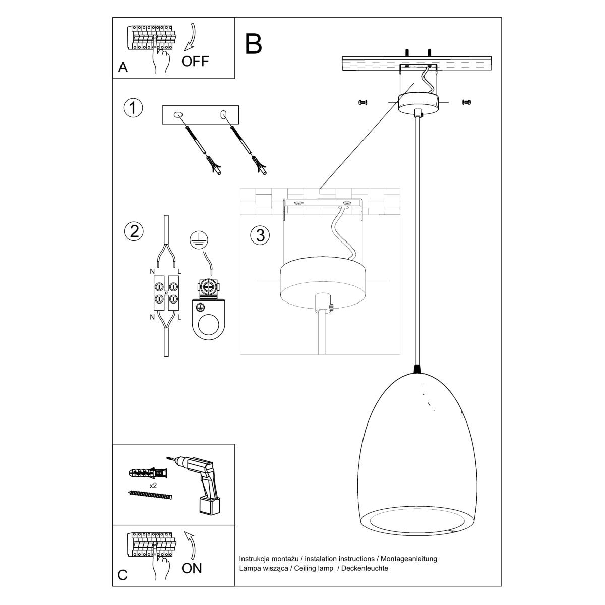 Lampa wisząca ceramiczna BUKANO 126x25x25cm nowoczesna E27 do salonu nr. 5