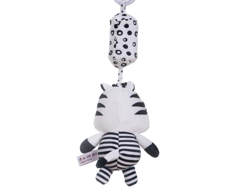 Grzechotka zawieszka sensoryczna kontrastowa zebra nr. 4