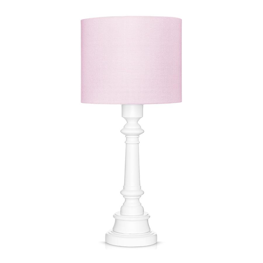 Lampa stołowa CLASSIC 25x25x55 cm liliowa ze ściemniaczem drewno olejowane