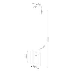 Lampa wisząca ARIES biała 133x8x24cm nowoczesna E27 do salonu - Miniaturka zdjęcia nr 10